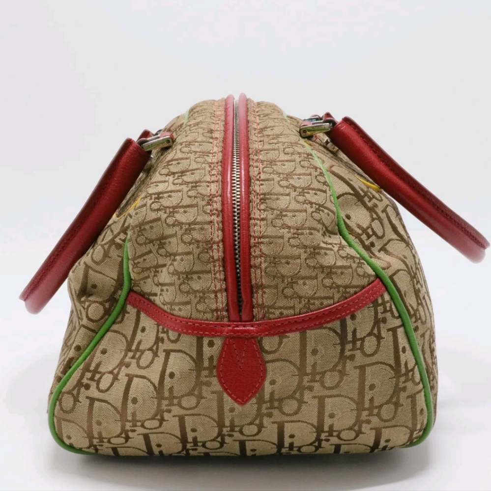 (VINTAGE) CHRISTIAN DIOR MONOGRAM BEIGE RASTA BOWLER - Picture 2 of 7